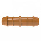 Plastic Irrigation Tubing Fittings 17mm Barbed Drip Brown Tee Connector