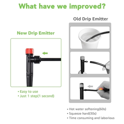 Anti Leakage Watering System Drippers Easy To Connect With 1/4 Inch Tubing