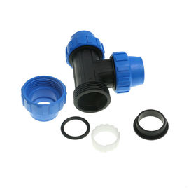 Blue Color Irrigation Tubing Connectors Tee Compression Tube Fittings