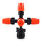 Orange Five Outlet Adjustable Atomizing Sprinkler With 1/2'' Thread Connector
