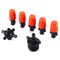 Orange Five Outlet Adjustable Atomizing Sprinkler With 1/2'' Thread Connector
